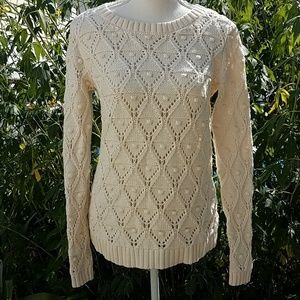 Tommy Hilfiger open knit cotton sweater sz S